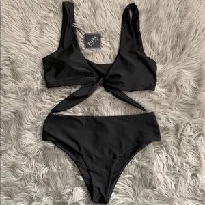 Knotted High Waist Bikini